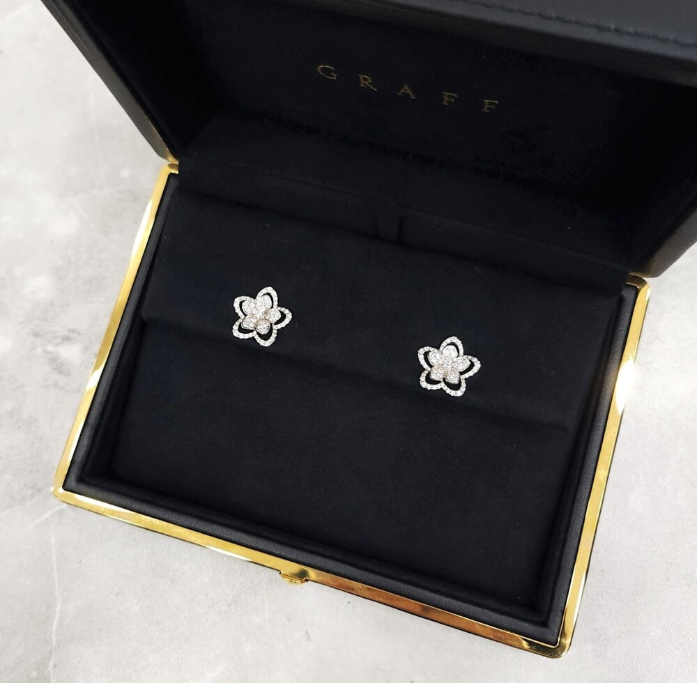 [럭스유] (새상품) 그라프 와일드 플라워 다이아몬드 스터드 이어링