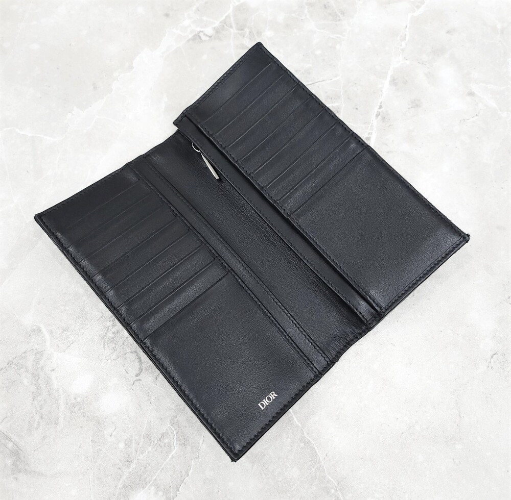 [럭스유] 디올 오블리크 버티컬 자카드 장지갑 2OBBC002YSE