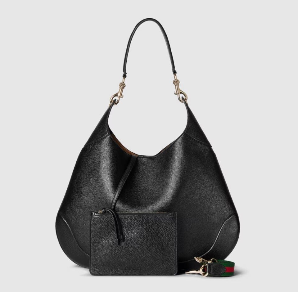 [럭스유] (새상품) 구찌 B 미디움 숄더백 블랙 레더 820169