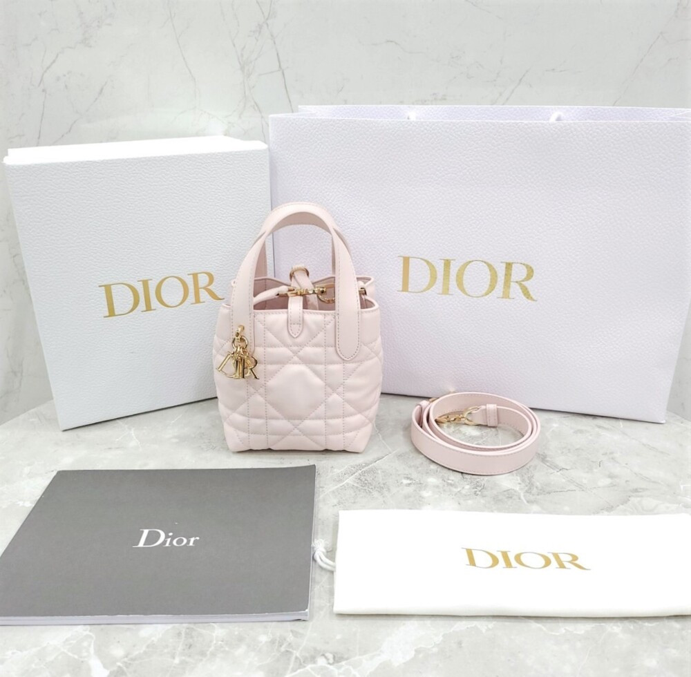[럭스유] 디올 버티컬 나노 토트백 파우더핑크 까나쥬 S6100OSNW