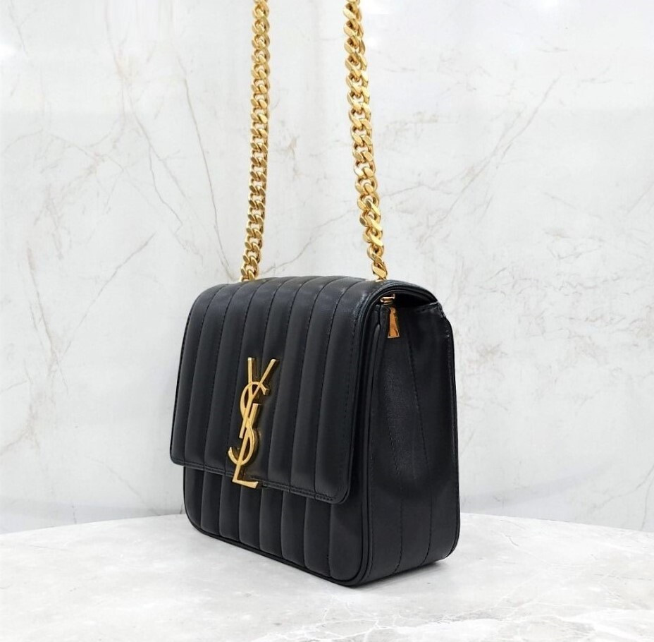 [럭스유] 생로랑 그랑 드 뿌드르 비키 레더 숄더백 미듐 532612