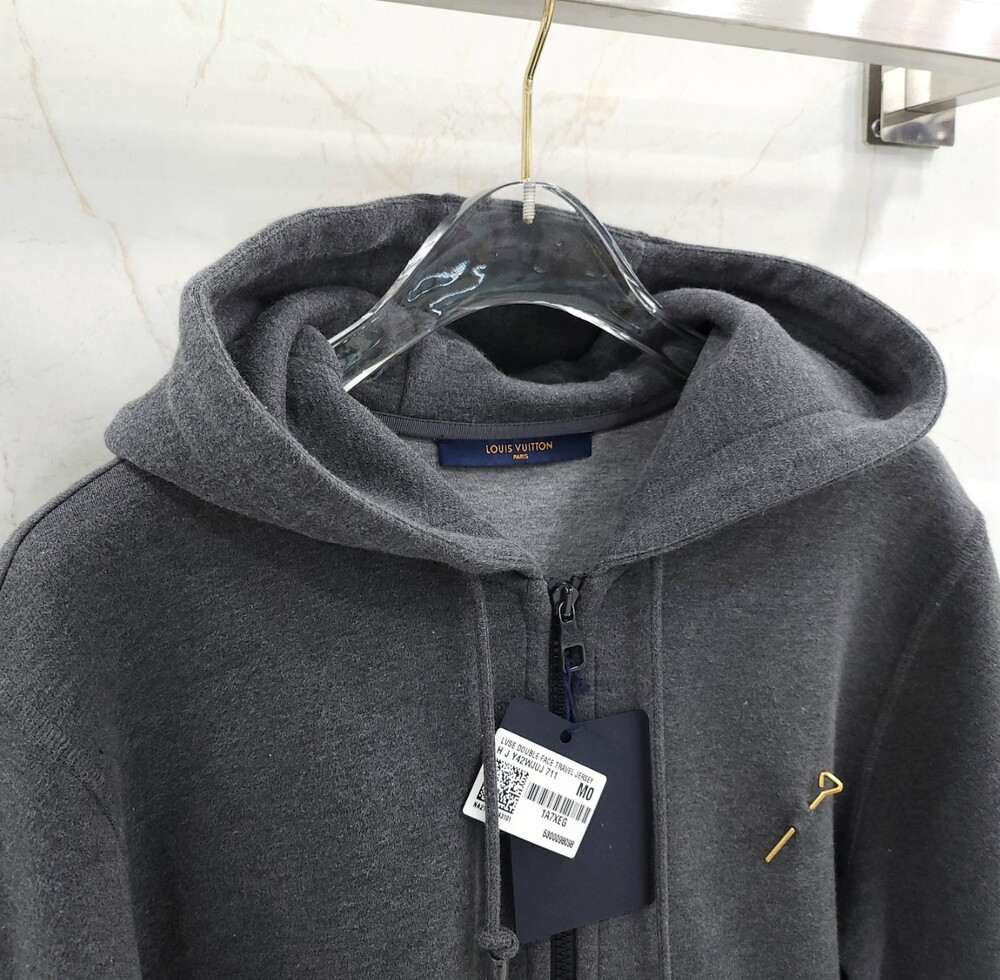 [럭스유] M / 루이비통 더블페이스 트래블 핀 후드 집업