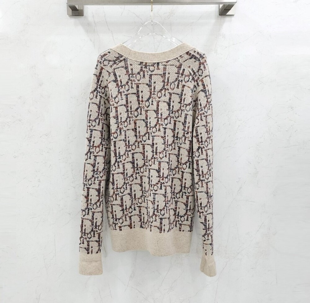 [럭스유] L / 디올 오블리크 울 자카드 가디건 213M233AT662