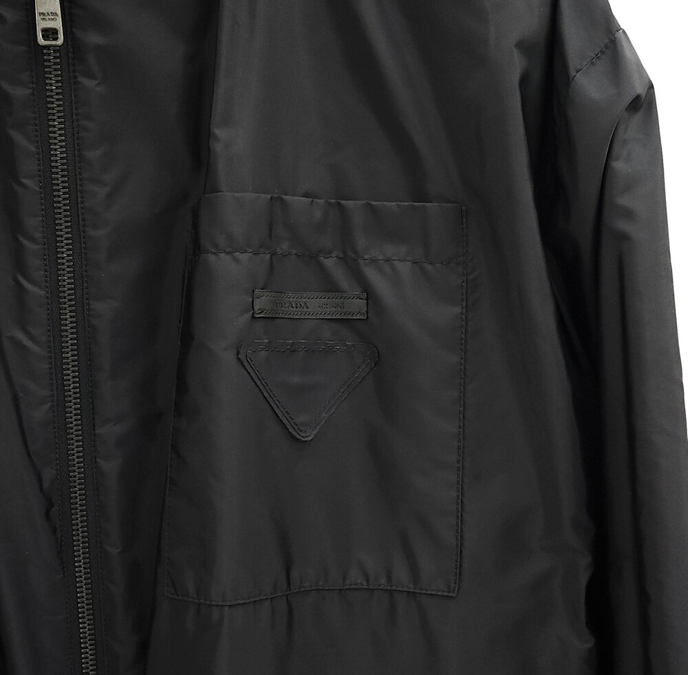 [럭스유] (새상품) 48 / 프라다 나파 가죽 리버서블 롱 후드 코트 자켓 UPS449