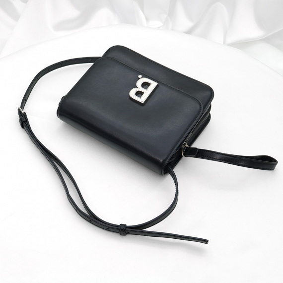 Balenciaga(발렌시아가) 592898 블랙 카프스킨 은장 B로고 스몰 숄더백