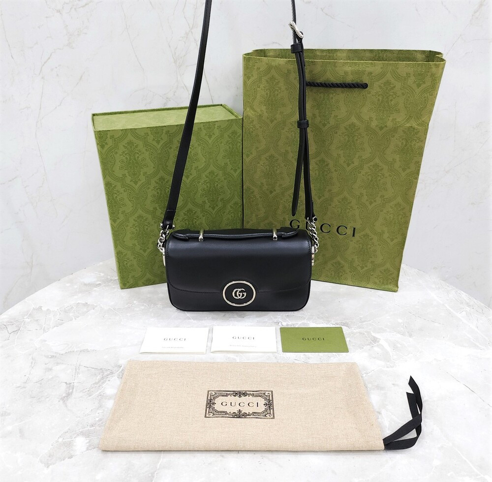 [럭스유] 구찌 쁘띠 GG 미니 탑핸들 숄더백 739722