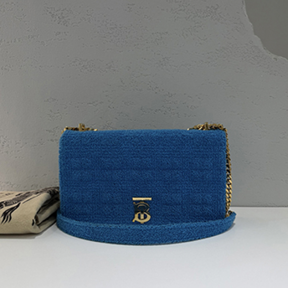 버버리 롤라백 체인 라지 숄더백 블루 80330491