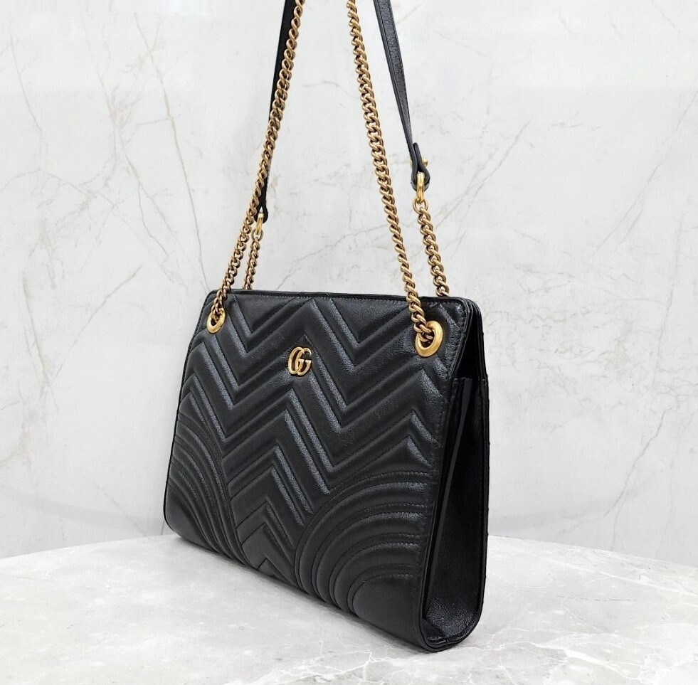 [럭스유] 구찌 GG 마몬트 마틀라세 체인 숄더백