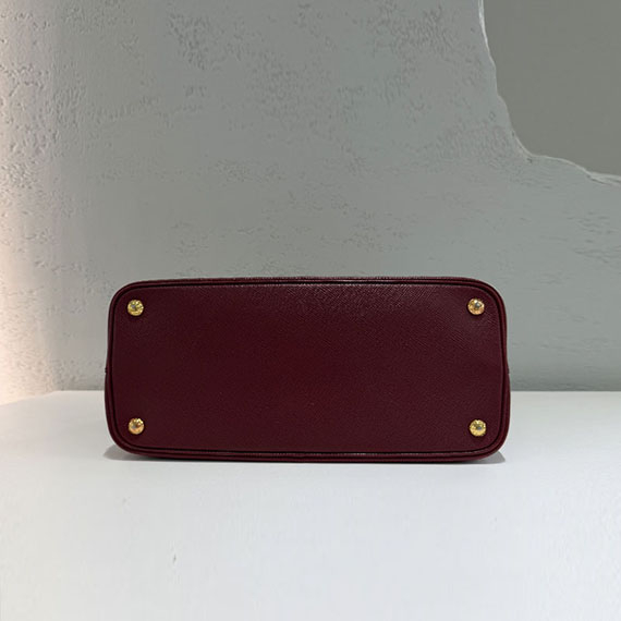 프라다 사피아노 두블레 금장 레드 토트백 B2756T