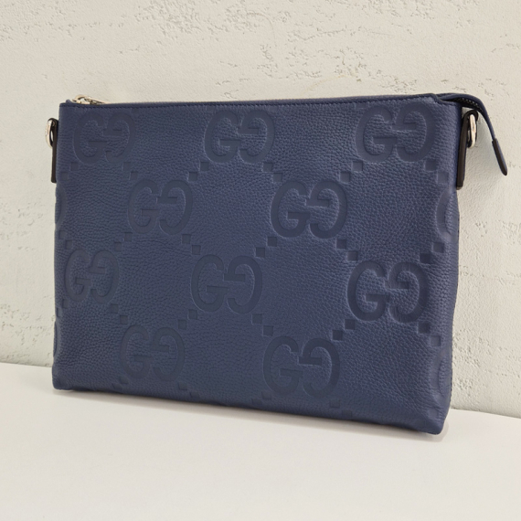 구찌 GG 점보 네이비 클러치 크로스백 696009