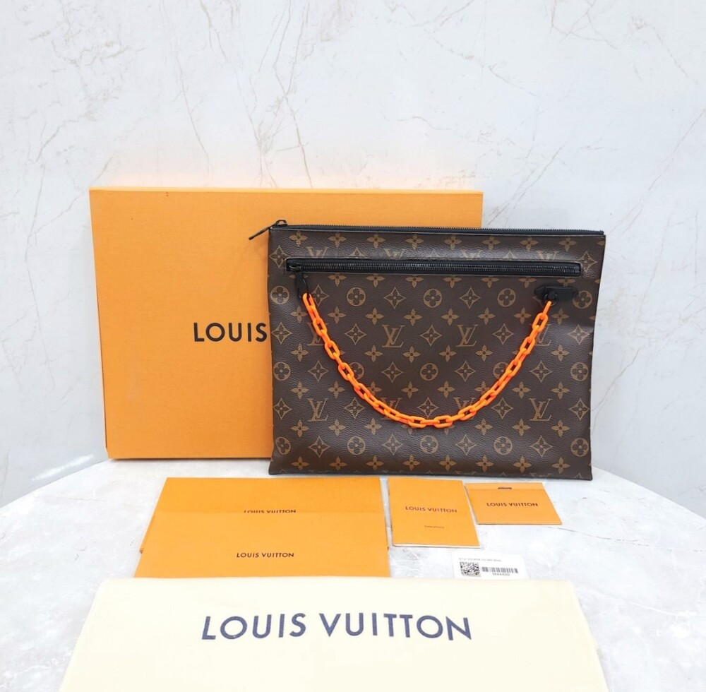 [럭스유] 루이비통 한정판 버질아블로 모노그램 체인 클러치백