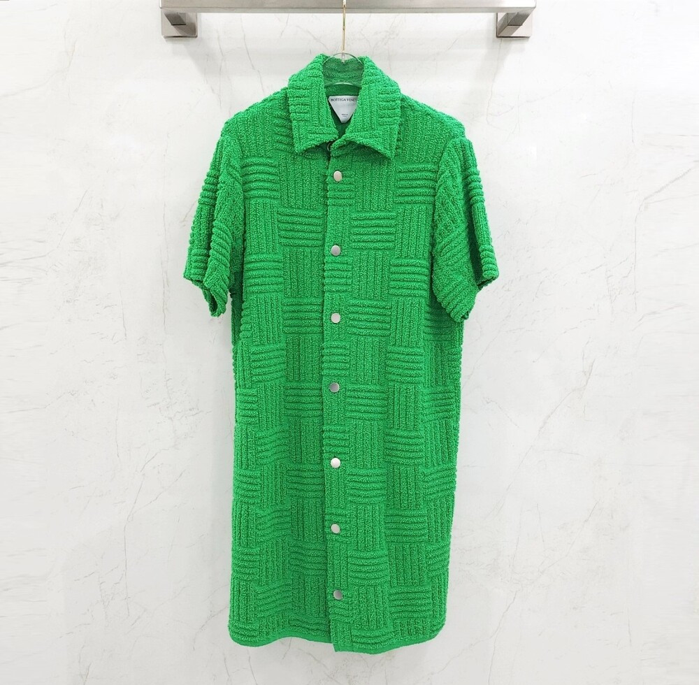 [럭스유] (새상품) XS / 보테가베네타 그린 인트레치아토 원피스