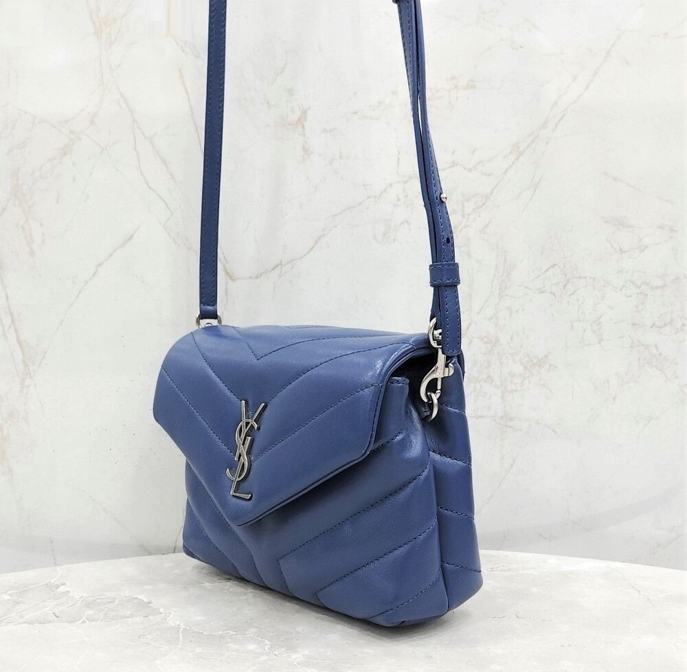 [럭스유] 생로랑 네이비 루루 토이 레더 숄더백 467072