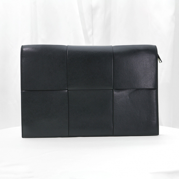 Bottega Veneta(보테가베네타) 680169 블랙 인트레치아토 위빙 아르코 도큐먼트 케이스 클러치