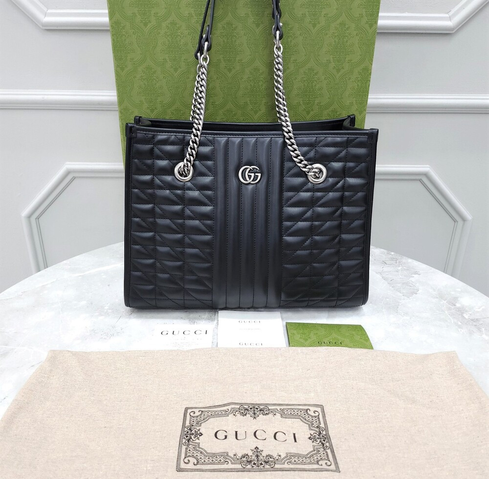 [럭스유] 구찌 GG 마몬트 마틀라세 숄더백 미디움