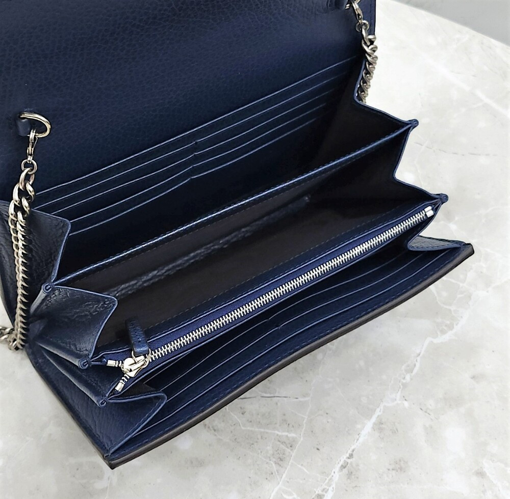 [럭스유] 구찌 네이비 디오니소스 미니 레더 체인백 401231