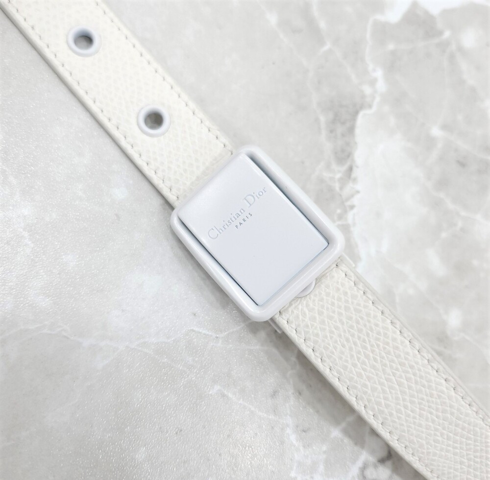 [럭스유] (새상품) 디올 화이트 몽테인 30 레더 숄더백