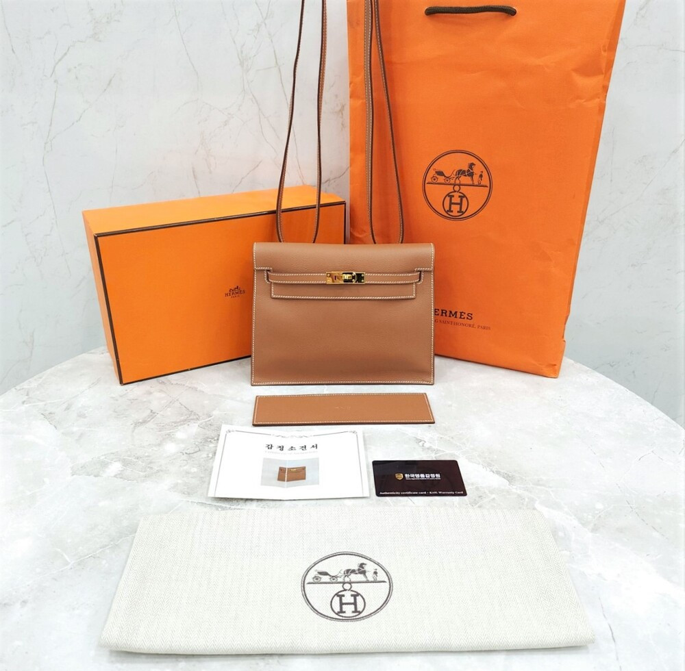 [럭스유] 에르메스 켈리 단스 카멜 골드 B각인
