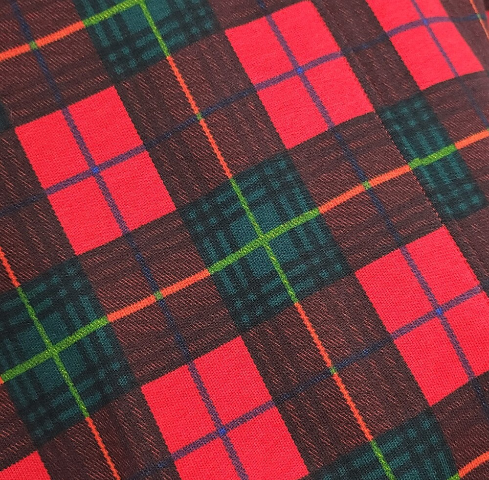 [럭스유] M / 피어오브갓 체크 스웨터 코튼 후드티