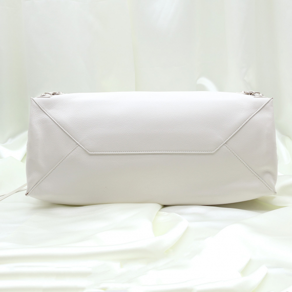 Balenciaga(발렌시아가) 236701 화이트 카프스킨 파피에르 A4 짚 어라운드 토트백