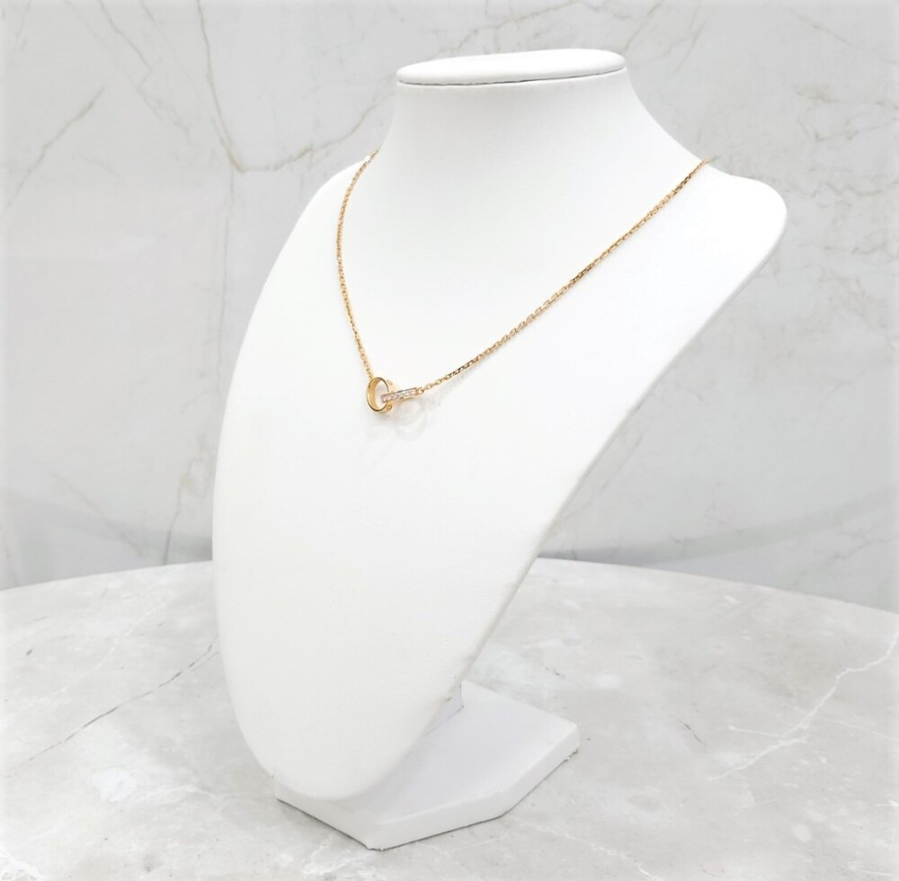 [럭스유] 까르띠에 다이아 세미 파베 러브 펜던트 목걸이 B7013900