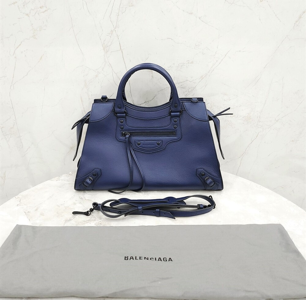 [럭스유] 발렌시아가 네오 클래식 레더 시티 숄더백 654907