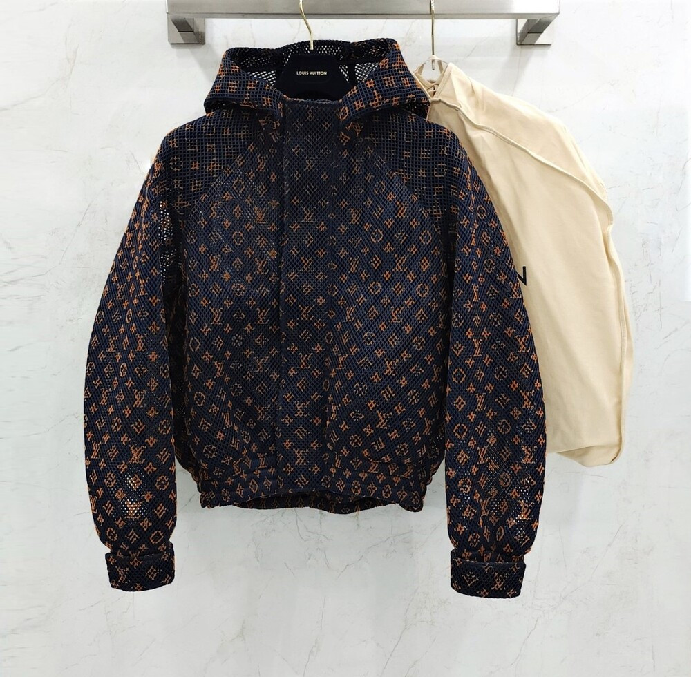 [럭스유] (새상품) 48 / 루이비통 그라디언트 모노그램 메쉬 블루종 자켓