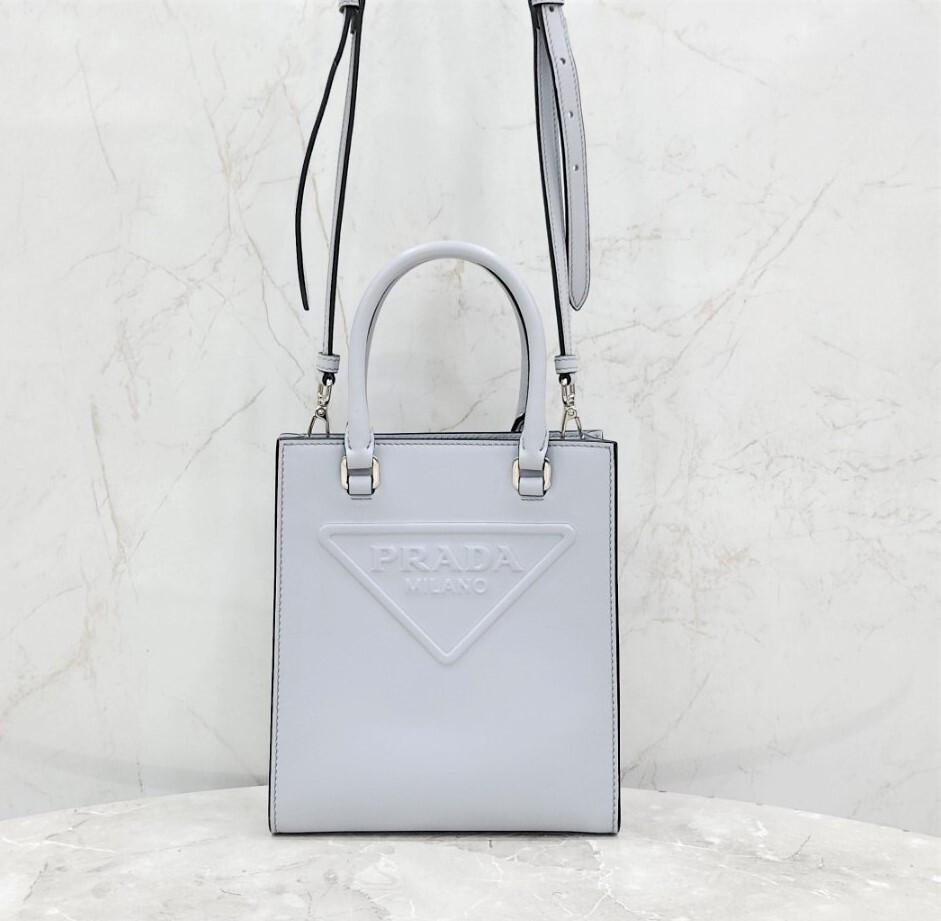 [럭스유] 프라다 삼각로고 레더 토트 숄더백 1BA333