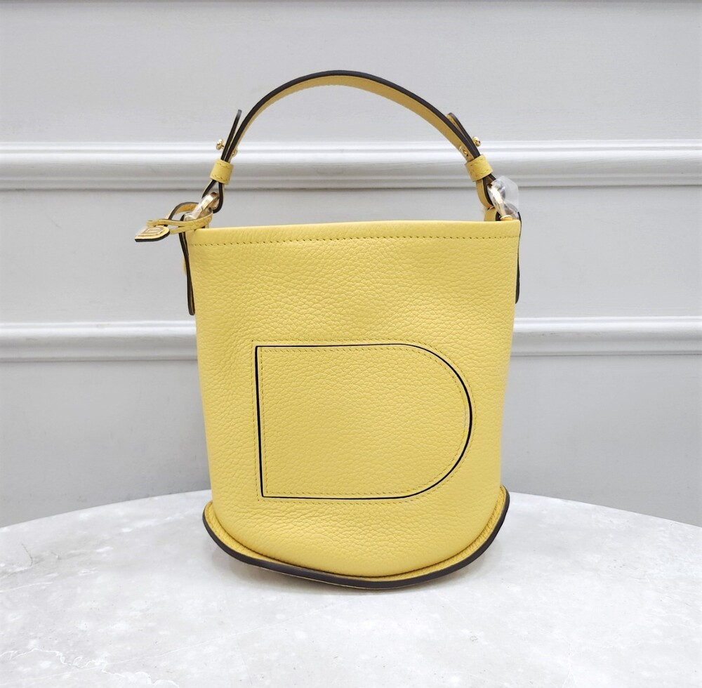 [럭스유] 델보 핀 미니 버킷백 옐로우