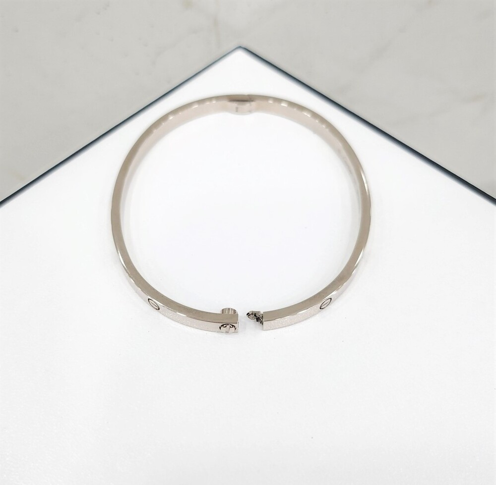 [럭스유] 까르띠에 화이트골드 러브 브레이슬릿 스몰 17호