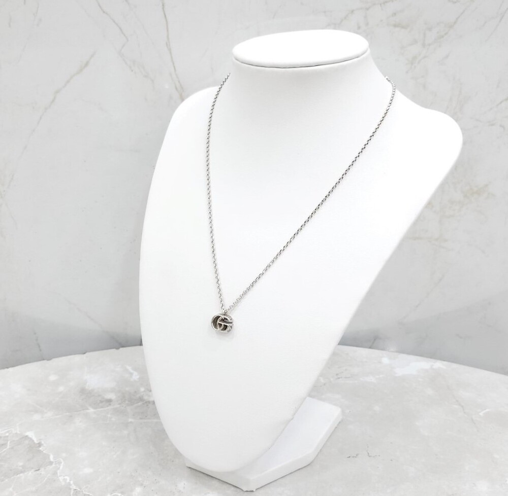 [럭스유] 구찌 더블 G 실버 목걸이
