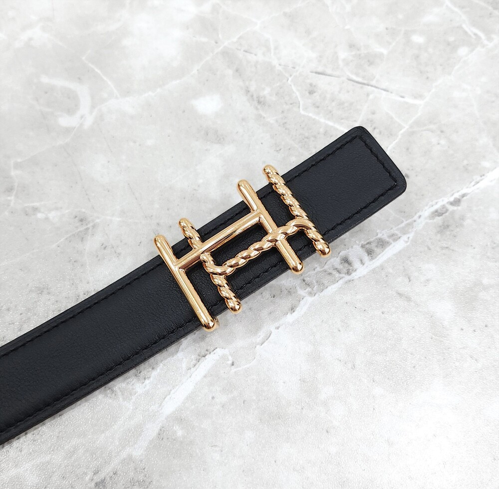 [럭스유] (새상품) 에르메스 H au Carre Twist 리버서블 벨트 70