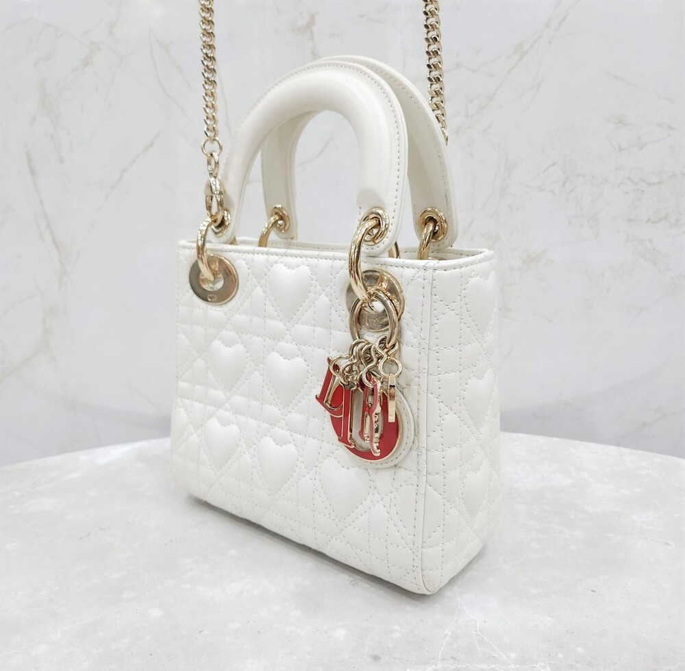 [럭스유] 디올 레이디디올 미니 백 라떼 까나쥬