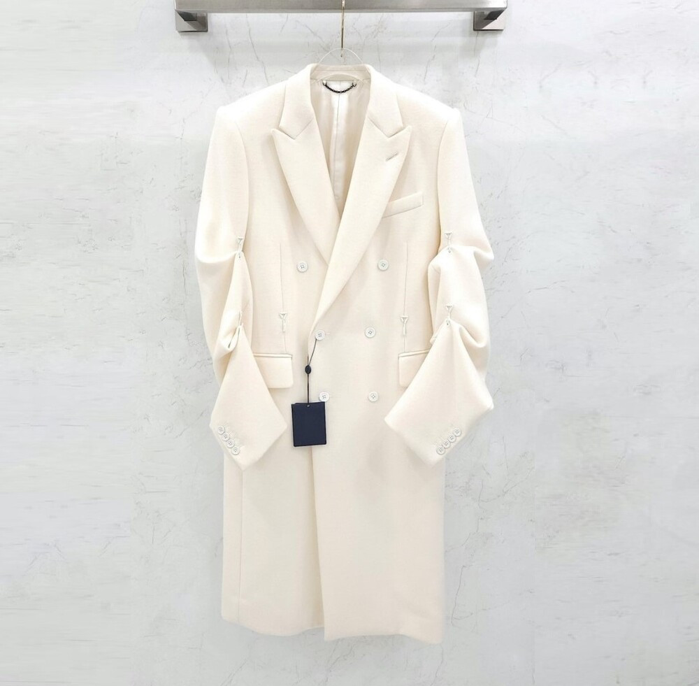 [럭스유] (새상품) 46 / 루이비통 후크 벨티드 울 롱 코트 1A9UKJ