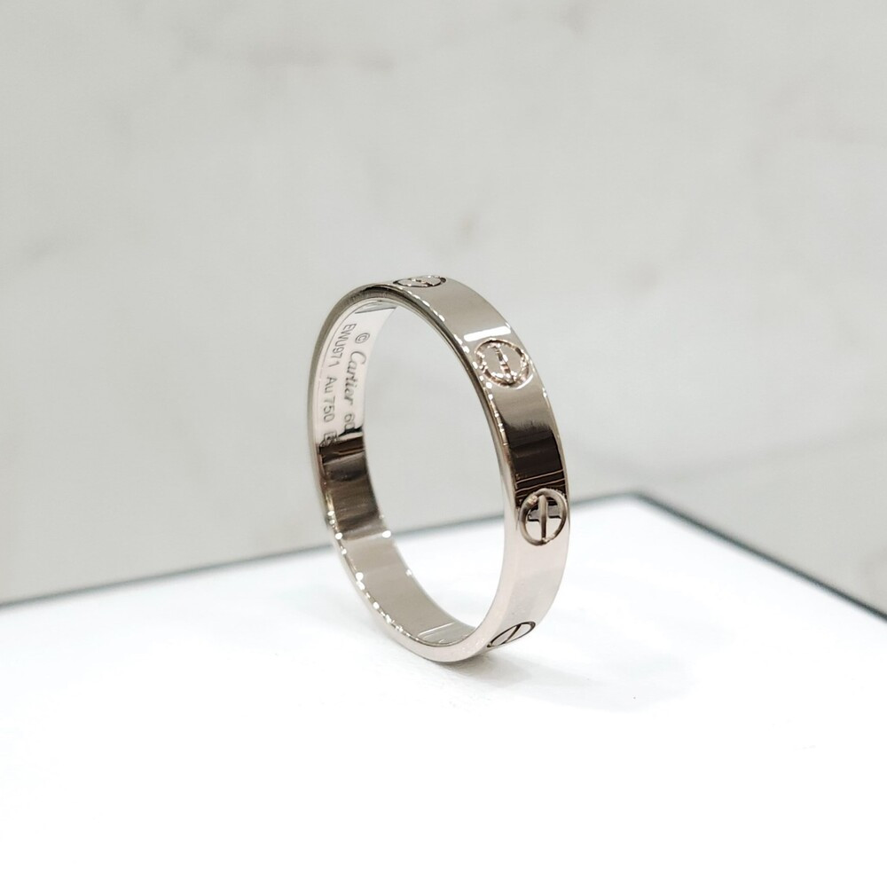 [럭스유] 까르띠에 화이트골드 러브밴드 링 스몰 60호