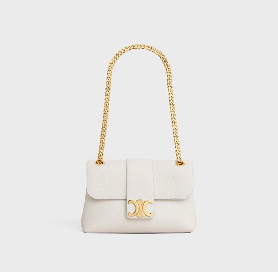 [럭스유] 셀린느 화이트 미니 빅투아르 체인 숄더백 116593FDU