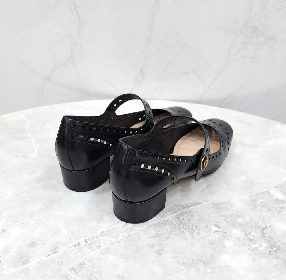 [럭스유] 38.5 / 디올 TEDDY-D 힐 발레리나 슈즈 KCB651ACA