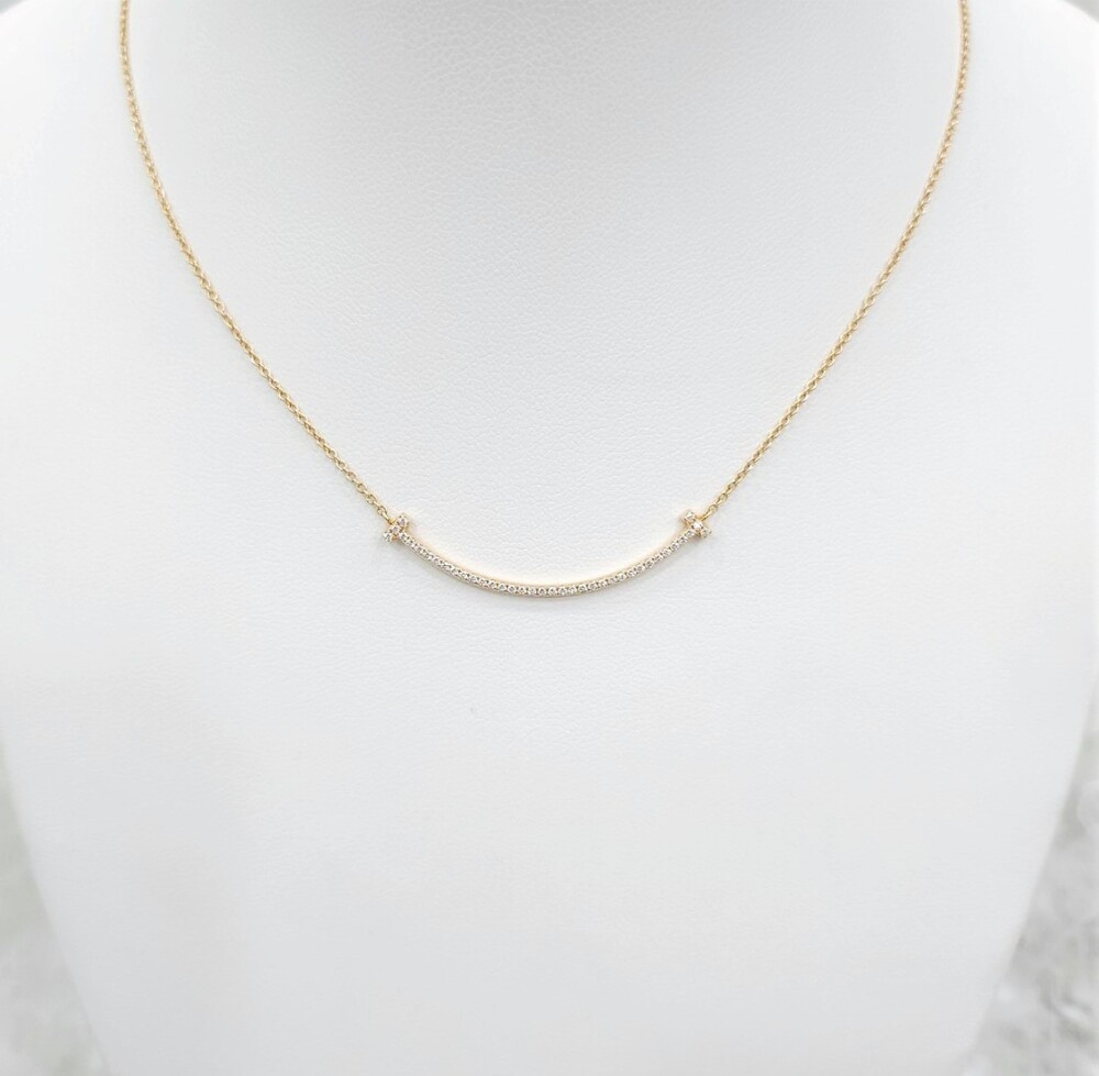 [럭스유] 티파니앤코 다이아 T 스마일 스몰 펜던트 목걸이 34684421