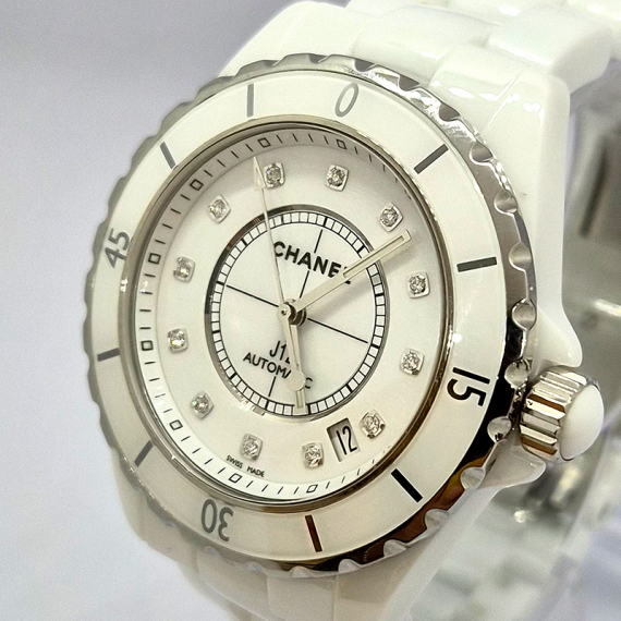 샤넬 j12 세라믹 12p 다이아 남여공용 시계 38mm 전시상품급 H1629