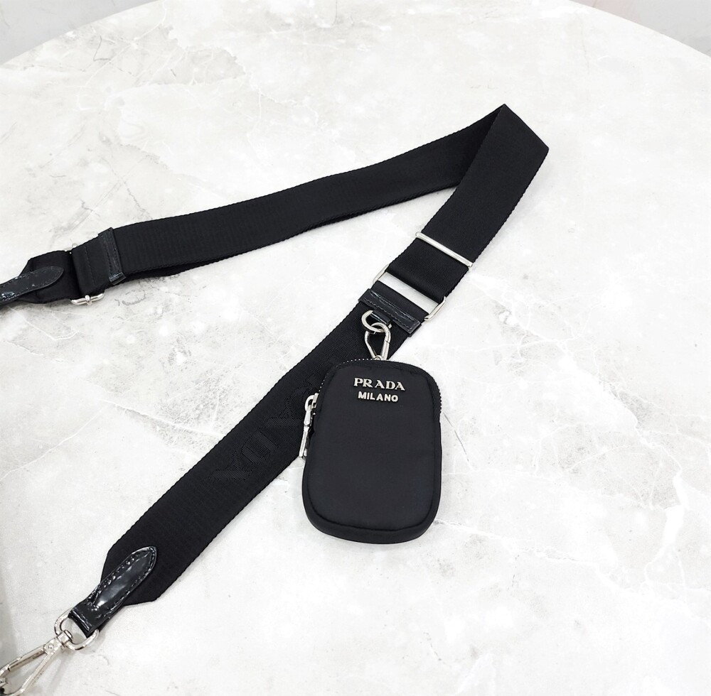 [럭스유] 프라다 포켓 나일론 브러시드 레더 숄더 크로스백 1BD295