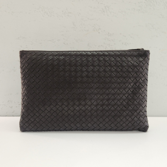 보테가베네타 인트레치아토 다크브라운 클러치백 522430