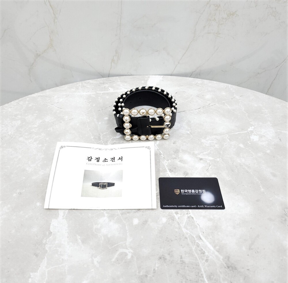 [럭스유] 샤넬 CC로고 진주장식 벨트 75
