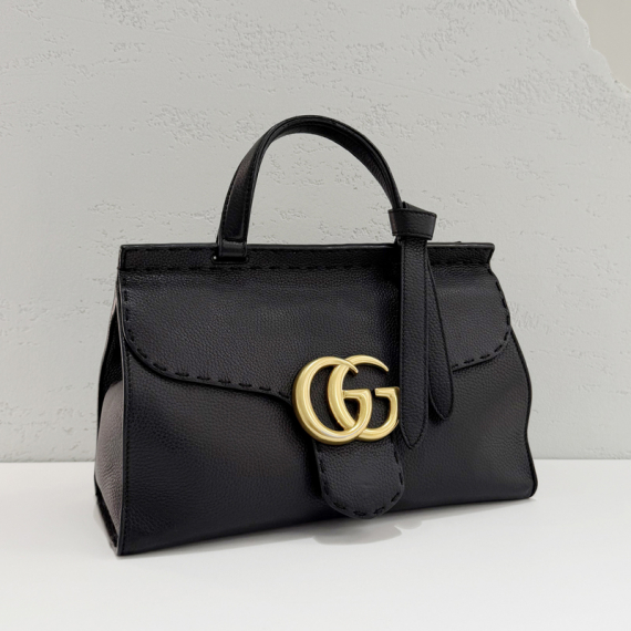 구찌 GG 마몬트 금장 탑핸들 스몰 숄더백 421890