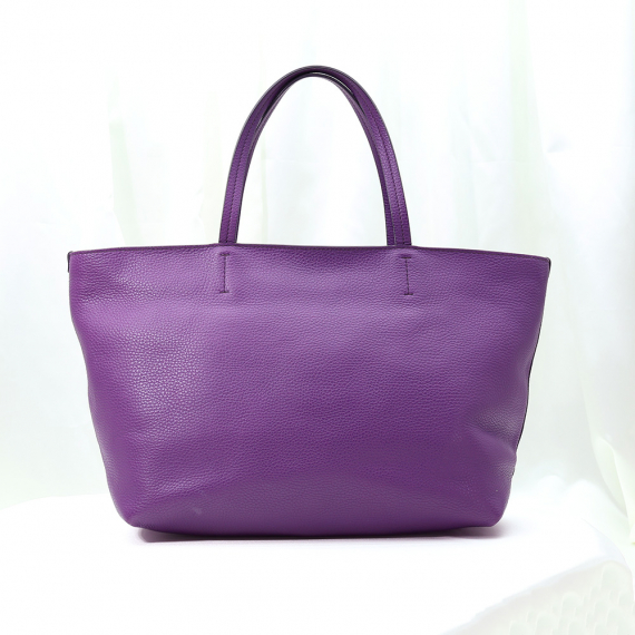 Ferragamo(페라가모) 21 D766 퍼플 카프스킨 금장 간치니 바이스 쇼퍼 숄더백