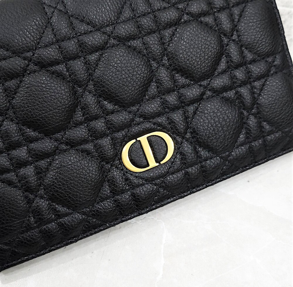 [럭스유] (새상품) 디올 블랙 카로 XL 슬림 월렛 장지갑 블랙 까나쥬 S5104UWHC