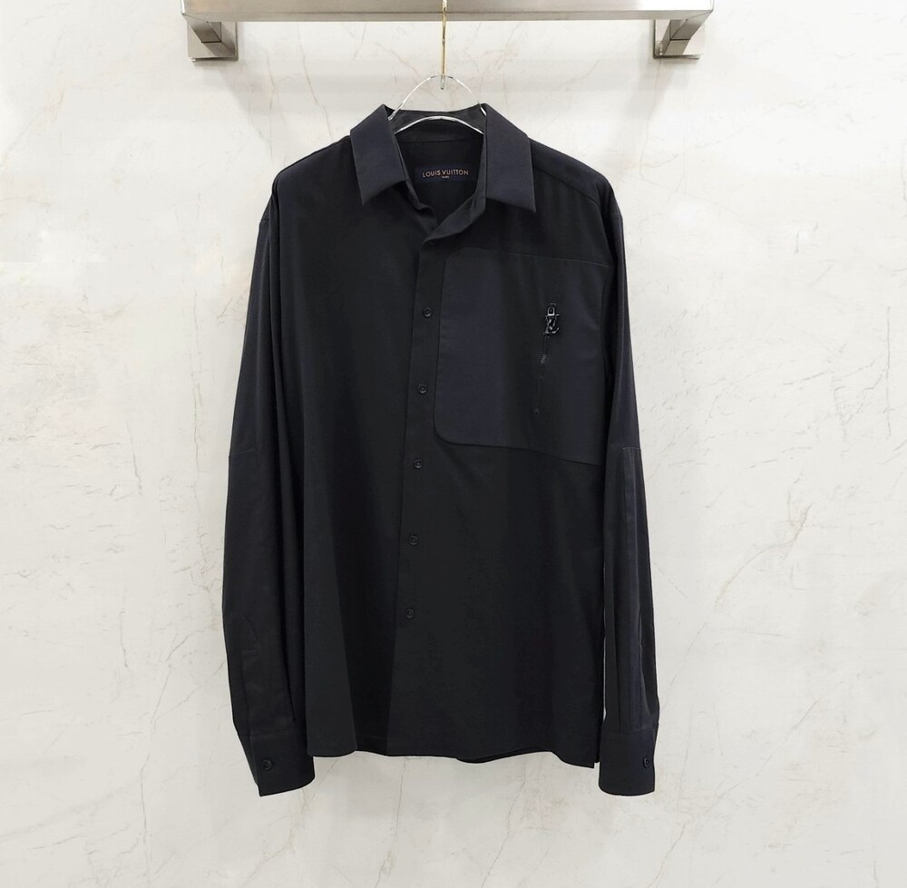 [럭스유] M / 루이비통 블랙 플란넬 이브닝 셔츠