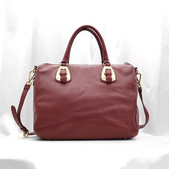 Prada(프라다) BN1902 버건디 소프트 카프스킨 금장 2WAY