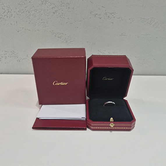 까르띠에 마이용 팬더 4P 화이트골드 웨딩 반지 50호 24년 새상품 B4080400