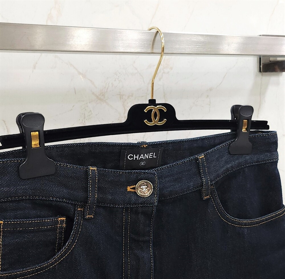 [럭스유] (새상품) 40 / 샤넬 25C 크루즈 CC로고 백포켓 스티치 데님 팬츠 P78765