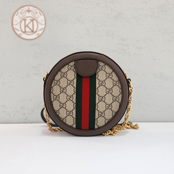 구찌 오피디아 GG 라운드 미니 체인 숄더백 550618